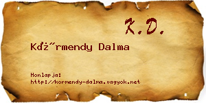 Körmendy Dalma névjegykártya